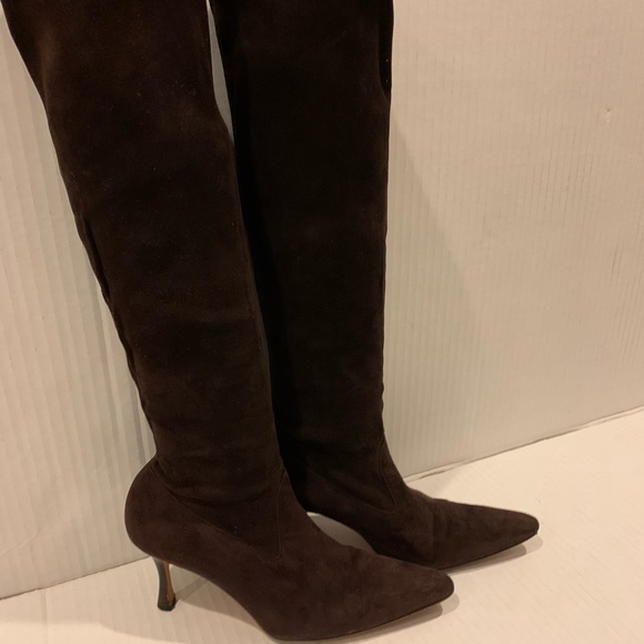Manolo Blahnik suede brown boots size 36 euro - Picture 5 of 8